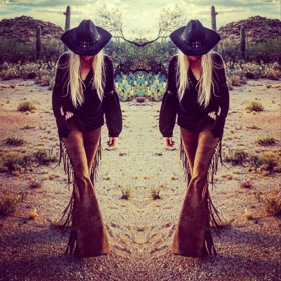 LONG LENGTH Hip Hugger Fringe Bell Bottoms in GOLDEN BROWN TIE DYE - XS S M L XL - Picture 11 of 14